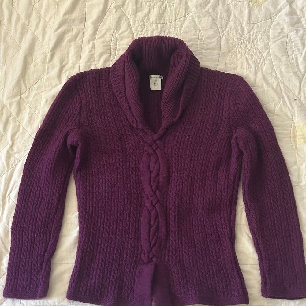 OSCAR DE LA RENTA Cashmere Ladies Purple Sweater